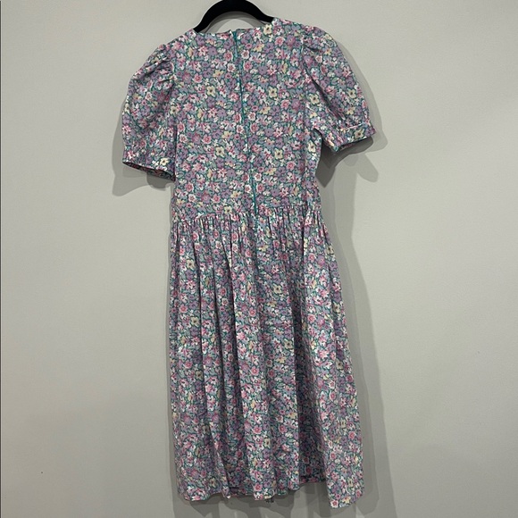 Vintage Laura Ashley Baby Doll Midi Dress - Picture 6 of 8